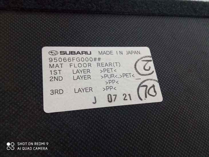 Subaru Impreza Gh III Podłoga Półka Wykładzina Mata Bagażnika 95066fg000 - obrazek 3