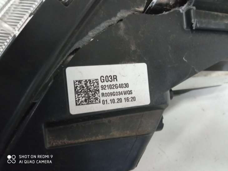 Hyundai I30 III 2018r Lampa Prawa Przednia Przód Soczewka Wiązka G4921-22020 92102g4030 - obrazek 7
