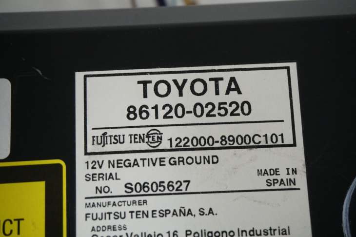 Toyota Auris I Radioodtwarzacz 86120-02520 - obrazek 4
