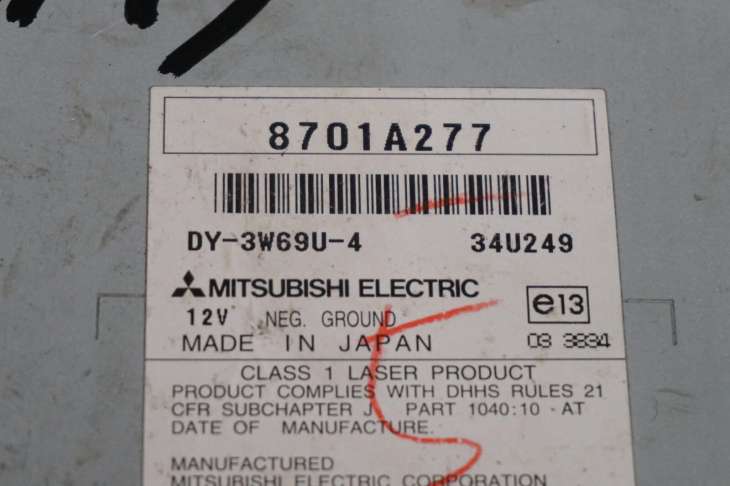 Mitsubishi Lancer X Outlander Radio Fabryczne Czytnik Cd 8701a277 - obrazek 4