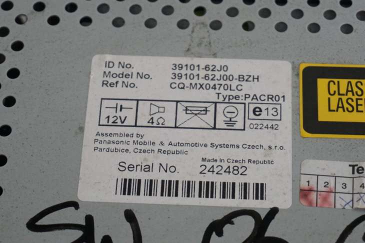 Suzuki Swift Mk6 III Radio Cd 39101-62j0 - obrazek 3