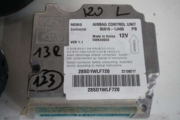 Hyundai I20 2013r Poduszki Powietrzne Airbag Sterownik Pasy 95910-1j400 - obrazek 3