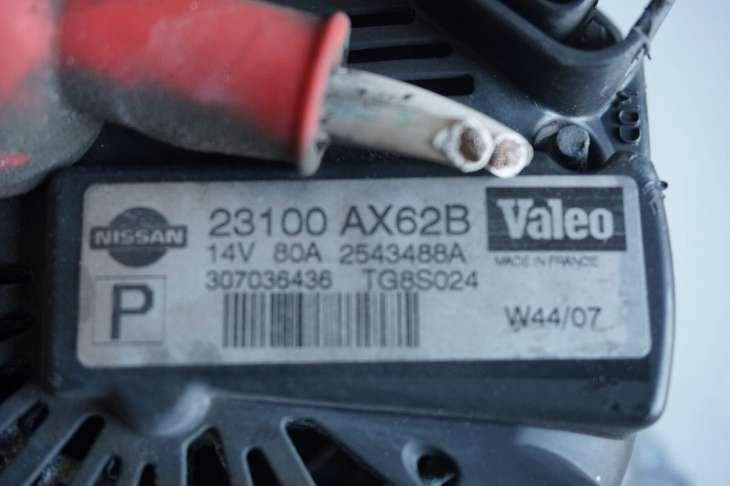 Nissanm Note Micra 1.4b Alternator 23100-Ax62b (NR 90) - obrazek 3