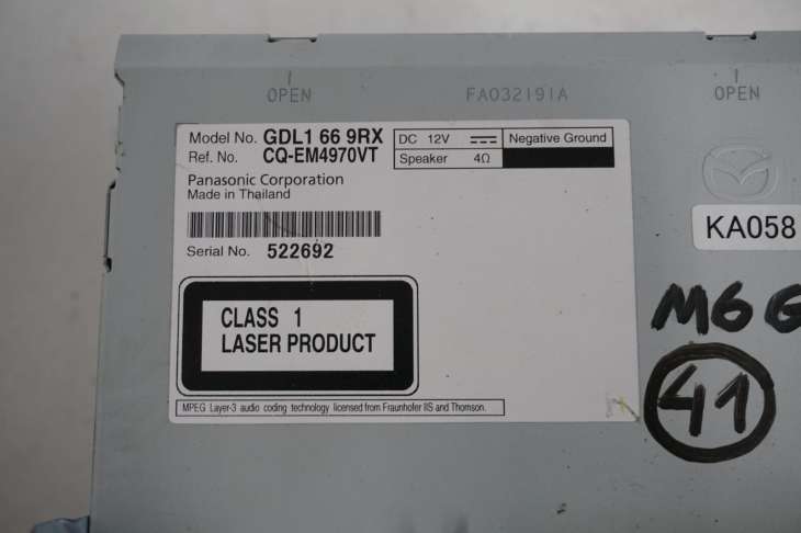 Mazda 6 Gh Radioodtwarzacz Gdl1669rx RADIO - obrazek 3