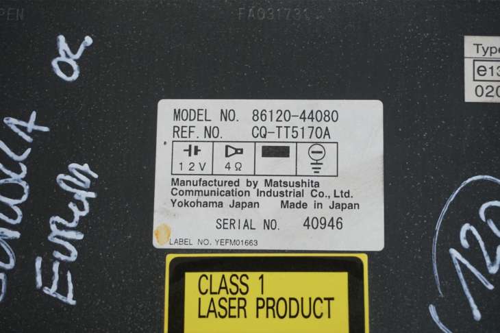 Toyota Corolla E12 Radioodtwarzacz 86120-44080 - obrazek 3