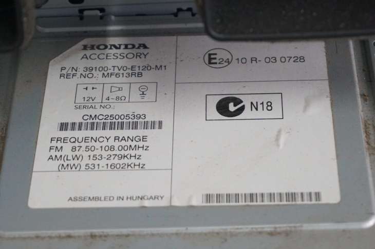 Honda CIVIc IX Ufo Radio Cd 39100-Tv0-E120-M1 - obrazek 3