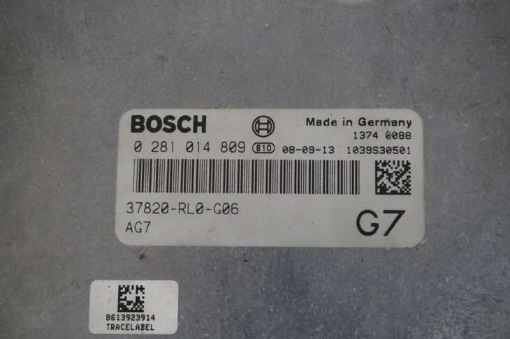 Honda Accord VIII Komputer Sterownik Silnika 37820-Rl0-G06 0281014809 - obrazek 2