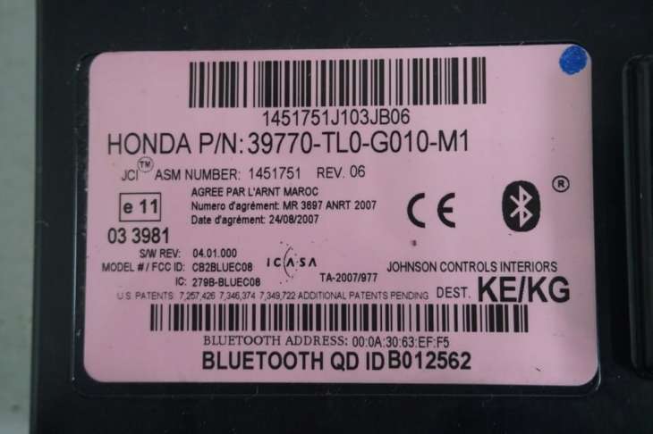 Honda Accord VIII Komputer Sterownik Silnika 37820-Rl0-G06 0281014809 - obrazek 5