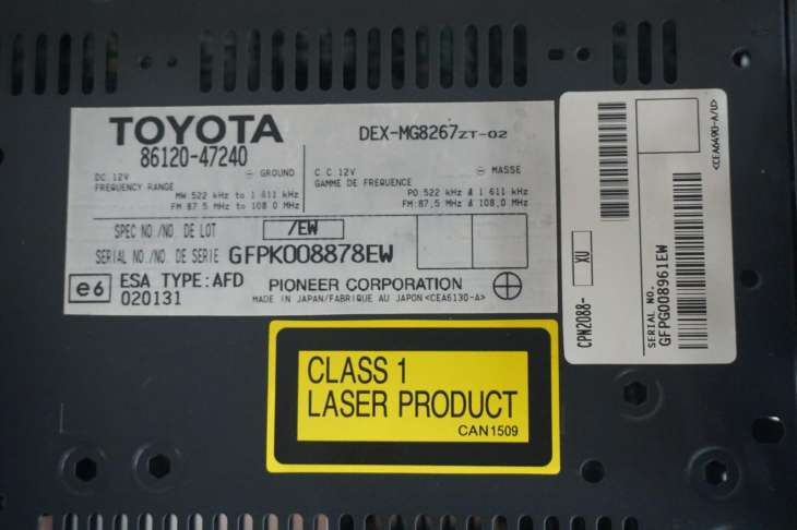Toyota Prius II Radioodtwarzacz 86120-47240 - obrazek 4