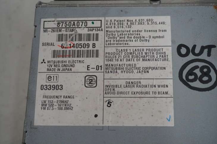 Mitsubishi Outlander II Nawigacja Gps 8750a070 - obrazek 3