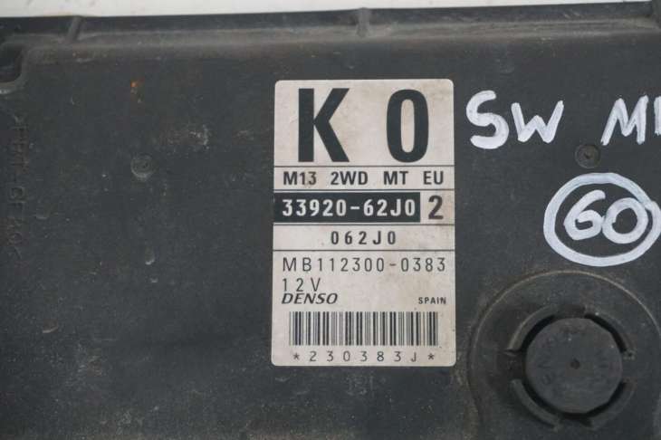 Suzuki Swift Mk6 Komputer Sterownik Silnika 33920-62j02 112300-0383 - obrazek 2
