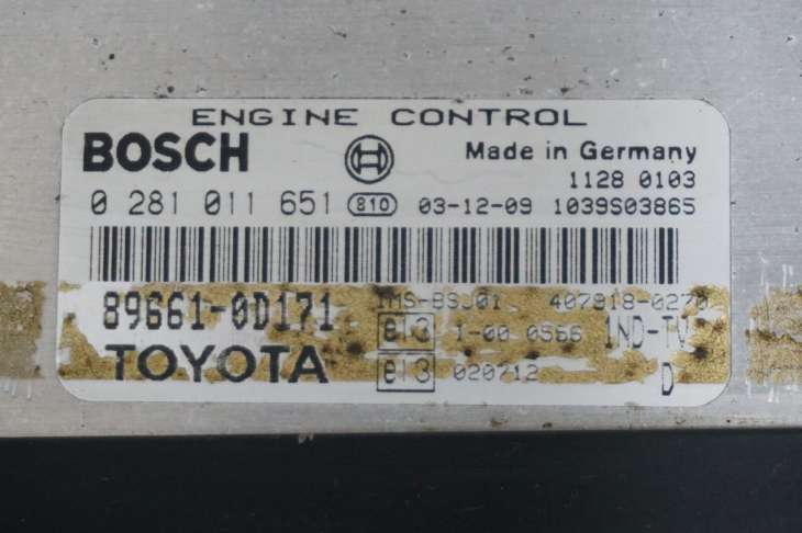 Toyota Yaris I 2004r 1.4d Zestaw Startowy Komputer Stacyjka 89661-0d171 0281011651 89783-0d010 - obrazek 3