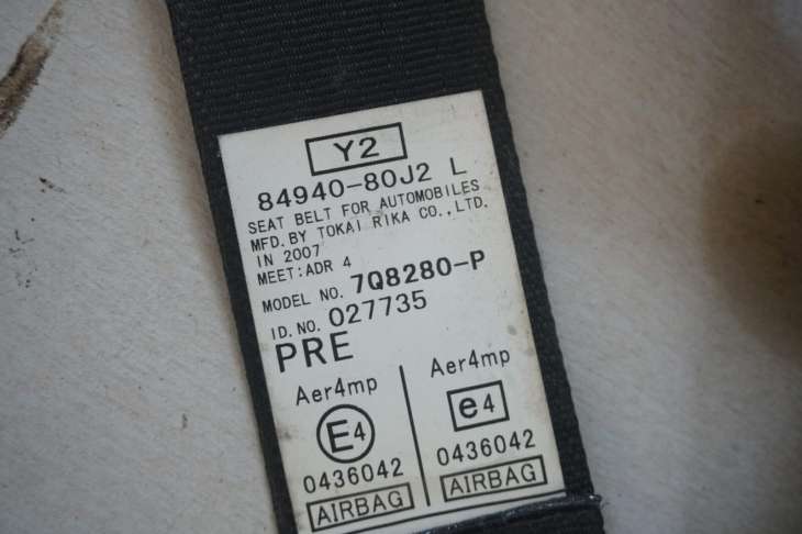 Suzuki Sx4 Lewy Przedni Pas Bezpieczeństwa 84940-80j2 - obrazek 4