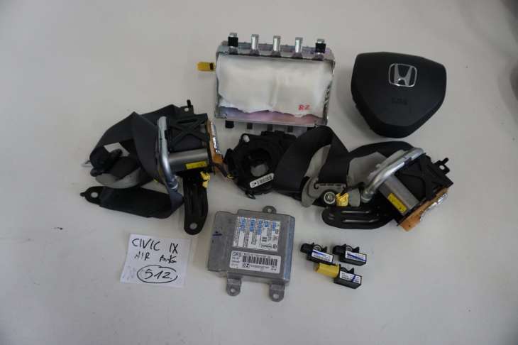 Honda CIVIc IX 2012 Rok Zestaw Airbag Poduszka Powietrzna Sterownik 77960-Tv0-E911-M4 Nr.512