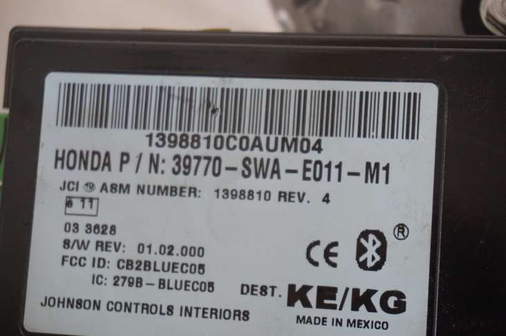HONDA CR-V III 2007-2012R MODUŁ BLUETOOTH 39770-SWA-E011-M1 NR.22 - obrazek 3