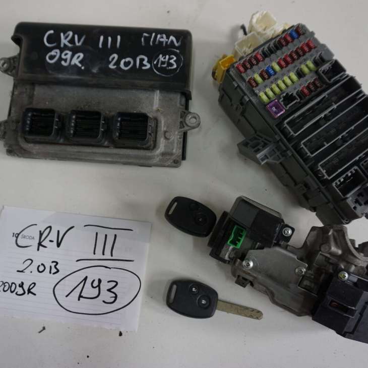 HONDA CR-V III 2007-2012R 2.0B I-VTEC KOMPUTER STEROWNIK SILNIKA ZESTAW STARTOWY 37820-RZV-E02 NR.193