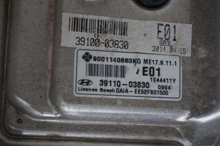 HYUNDAI I10 2015R 1.2 BENZYNA KOMPUTER STEROWNIK SILNIKA ZESTAW STARTOWY 39110-03830 39100-03830 - obrazek 3
