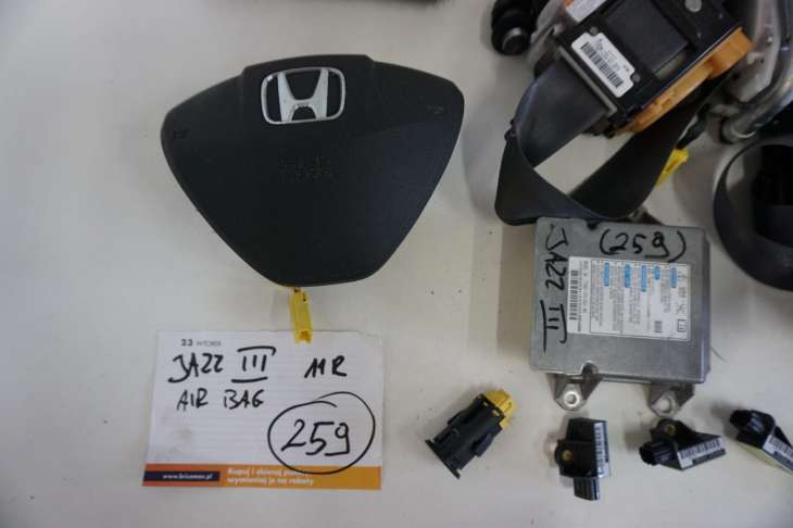 HONDA JAZZ III ZESTAW AIRBAG PODUSZKI PASY BEZPIECZENSTWA STEROWNIK 77960-tf0-E821-M3 - obrazek 2