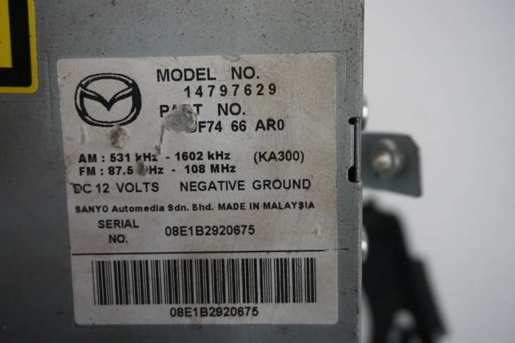 Mazda 2 DE 2007-2011r Radioodtwarzacz RADIO PANEL 14797629 - obrazek 6