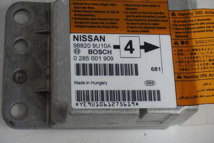 NISSAN NOTE E11 PODUSZKI POWIETRZNE AIRBAG 988209U10A - obrazek 6