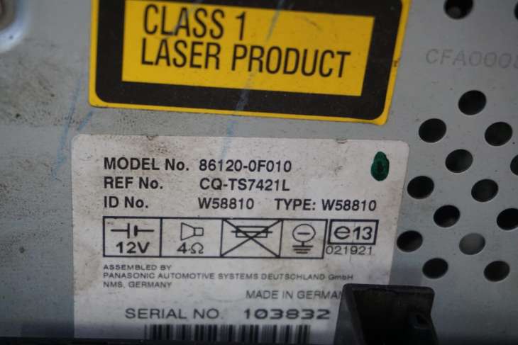 TOYOTA COROLLA VERSO I RADIOODTWARZACZ 86120-0F010 USZKODZONE ! - obrazek 4