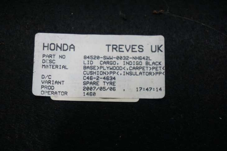 HONDA CR-V III MATA WYKŁADZINA BAGAŻNIKA 84520-SWW-0032 - obrazek 6