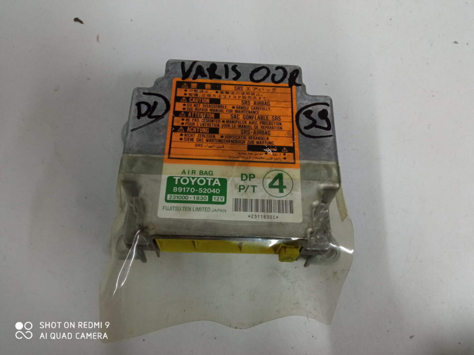 Toyota Yaris I Moduł Sterownik Airbag 89170-52040