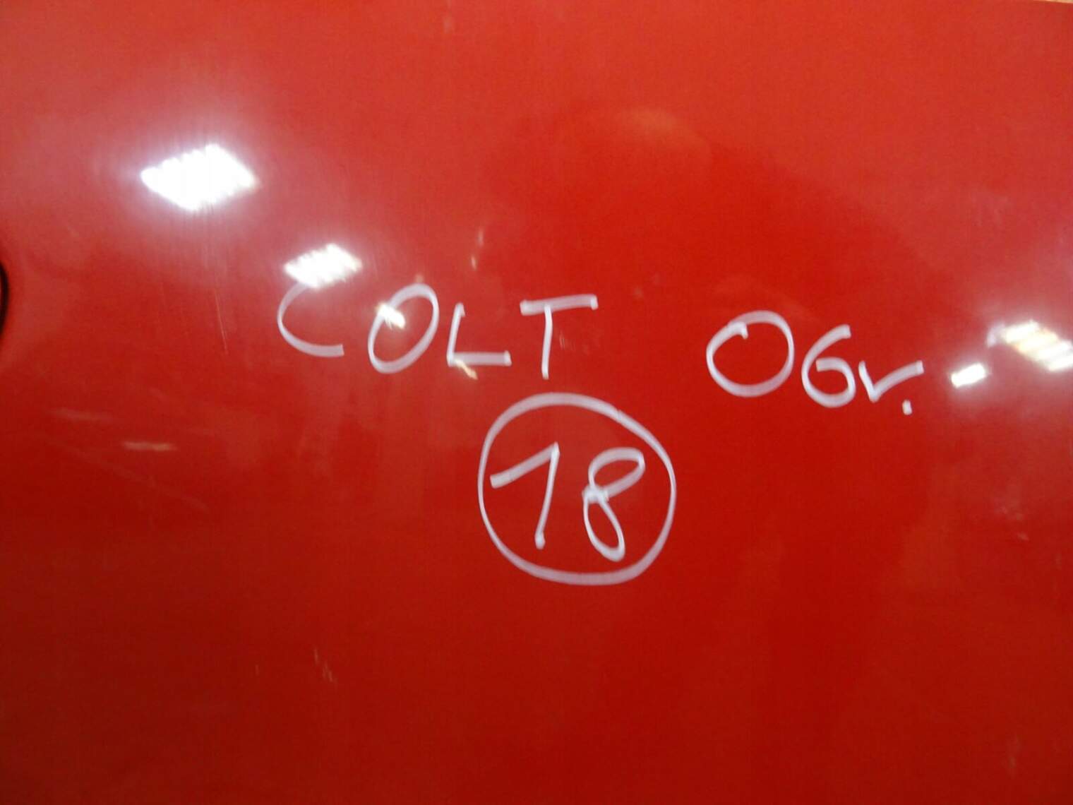 Mitsubishi Colt VI Drzwi Prawe Przednie CZERWONE Nr.18 - obrazek 3
