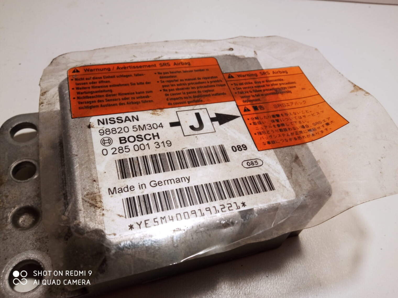 Nissan Almera N16 Sterownik Poduszek Airbag 0285001319 - obrazek 3