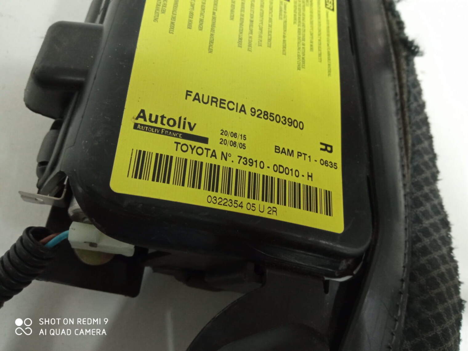 Toyota Yaris I Poduszka Fotela Prawa Airbag 73910-0d010-H - obrazek 3