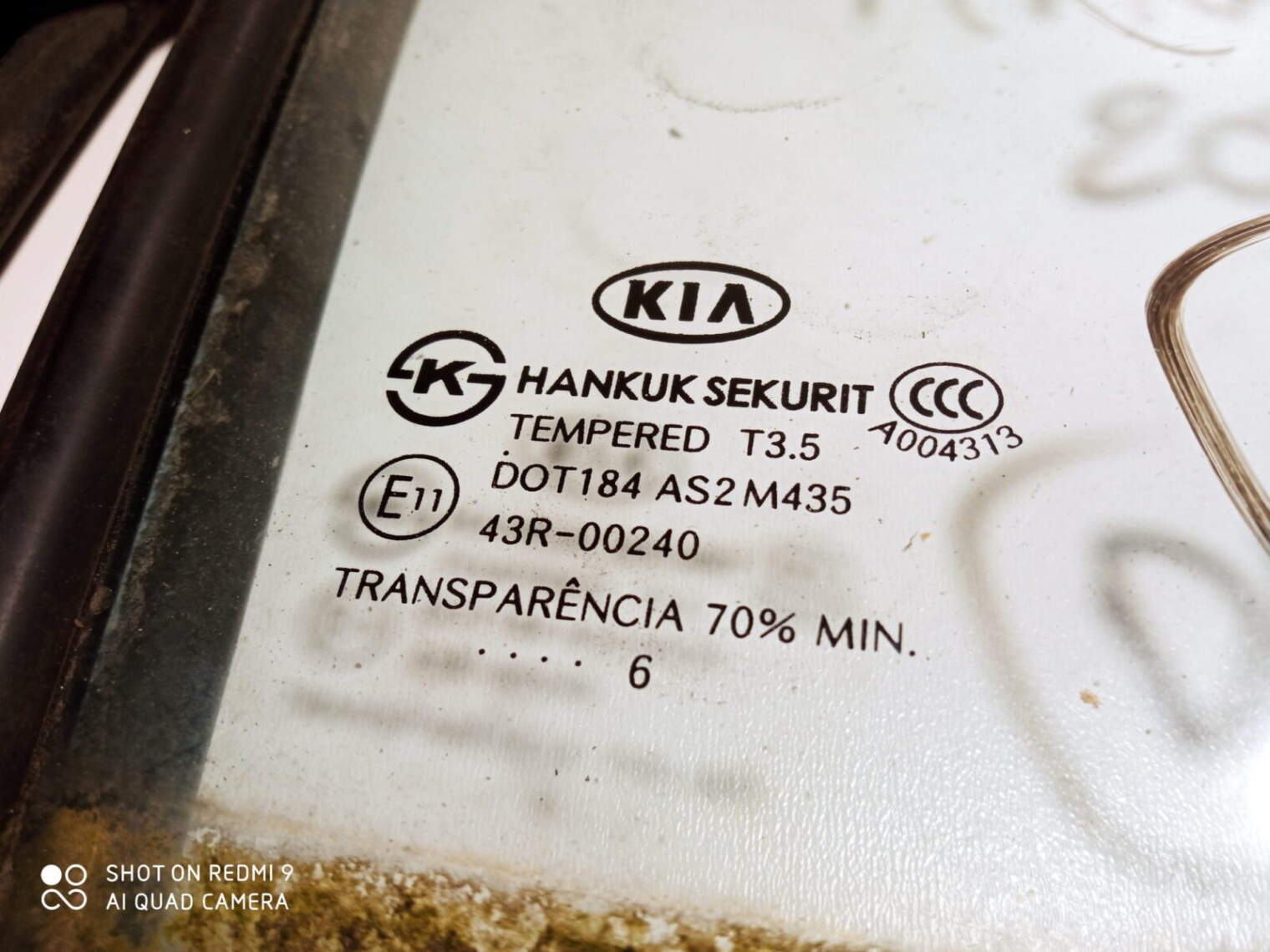 Kia Magentis II 2005-2010r Szyba Uszczelka Drzwi Prawa Tylna Tyl - obrazek 2