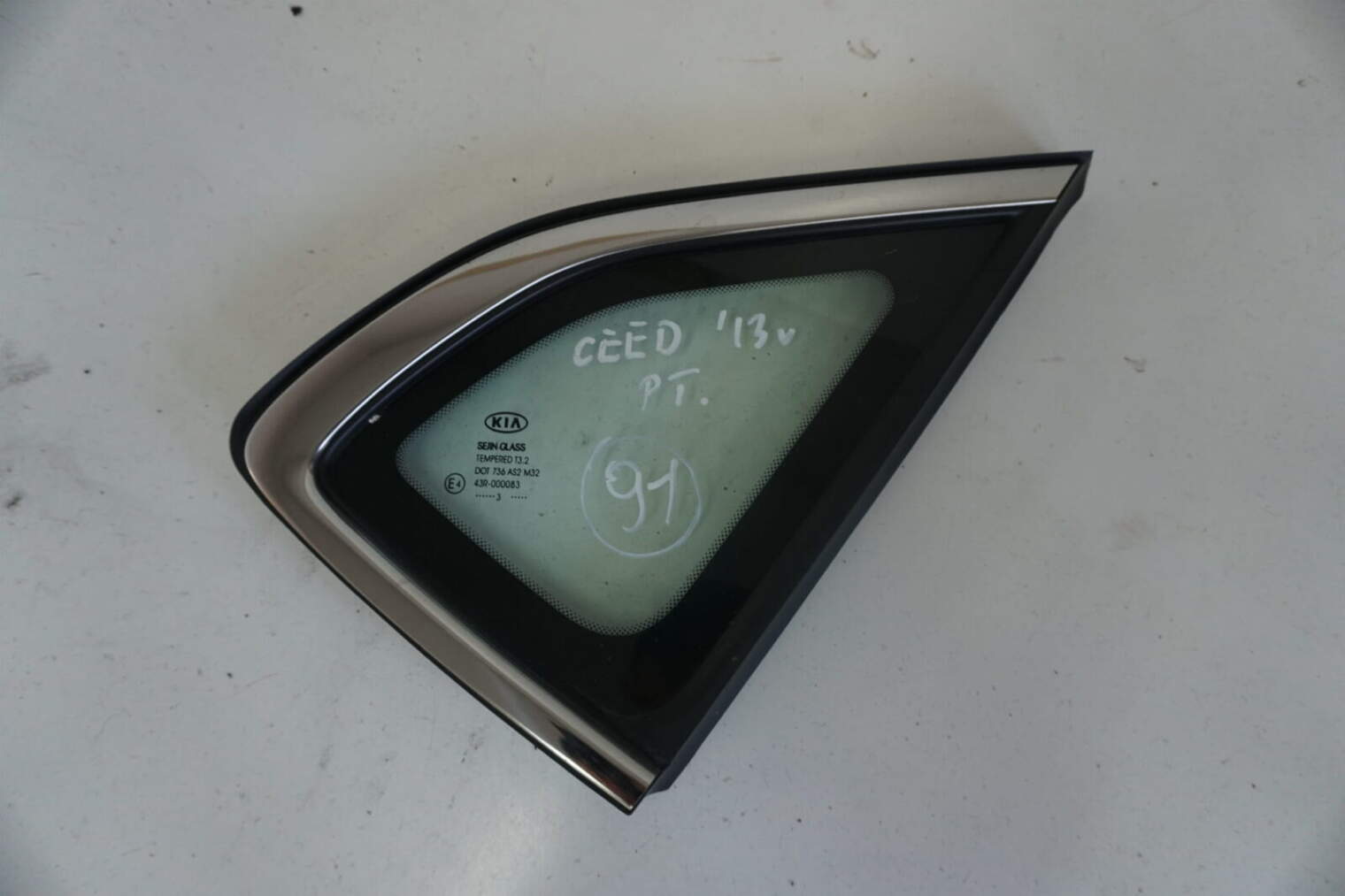 Kia Ceed II Szyba Karoseryjna Prawa Tylna Hatchback Nr.91
