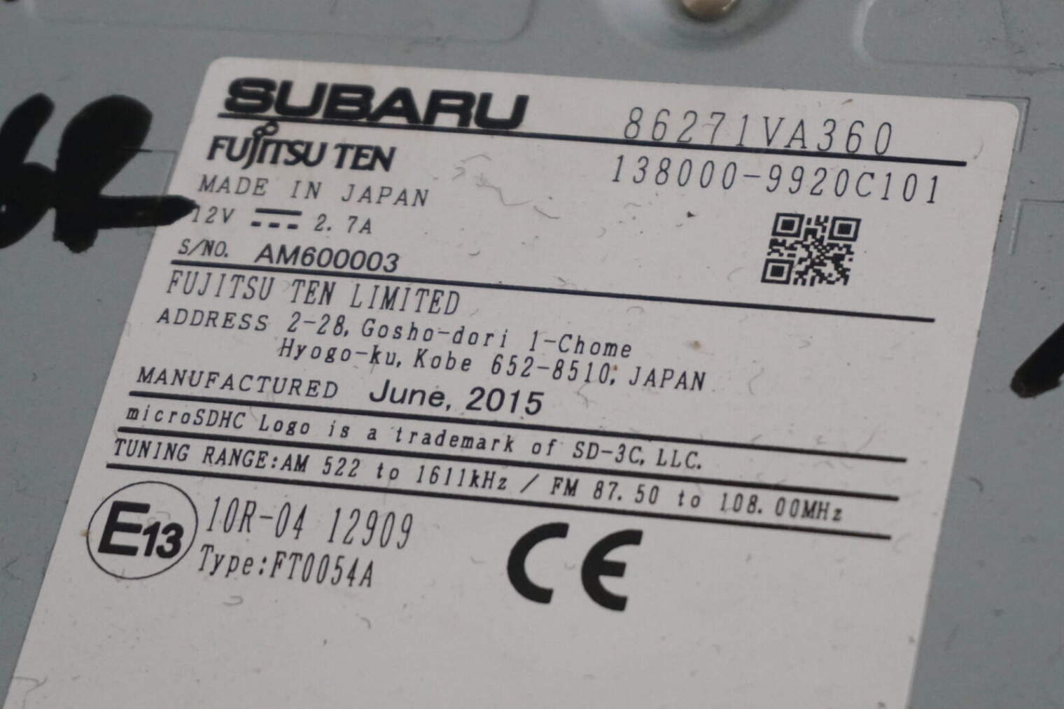 Subaru Levorg Nawigacja Gps 86271va360 72311va170 86277fj010 - obrazek 6