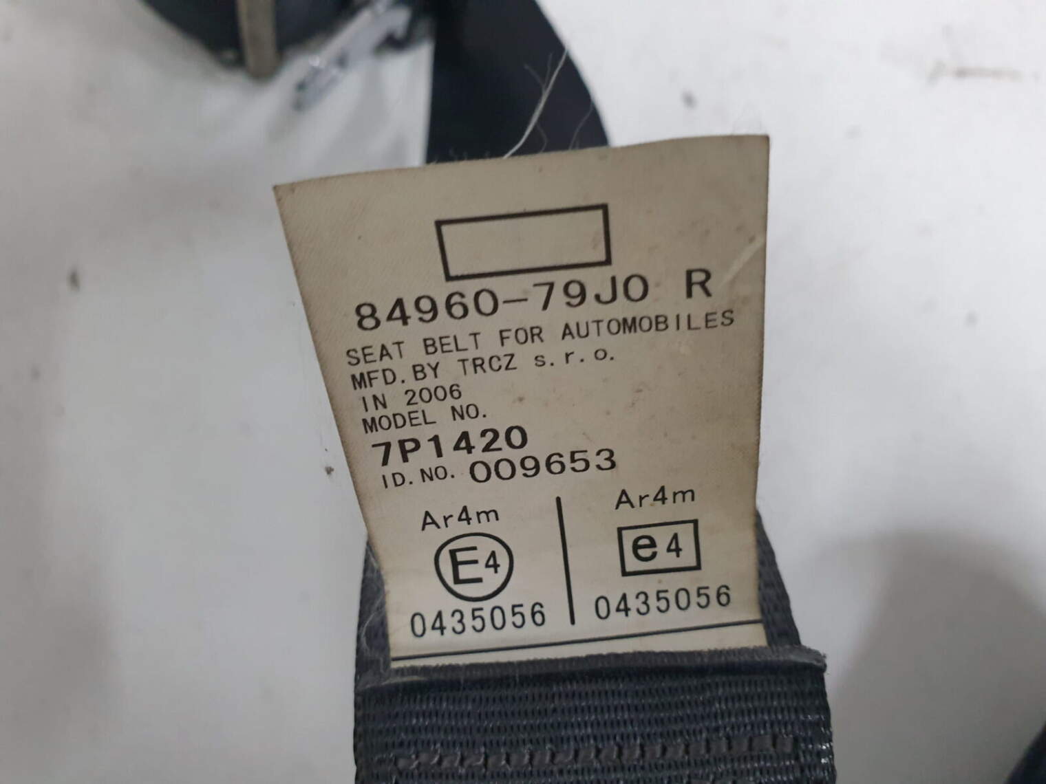Suzuki Sx-4 Fiat Sedici Pas Bezpieczeństwa Tylny Tył 84960-79j0 - obrazek 2