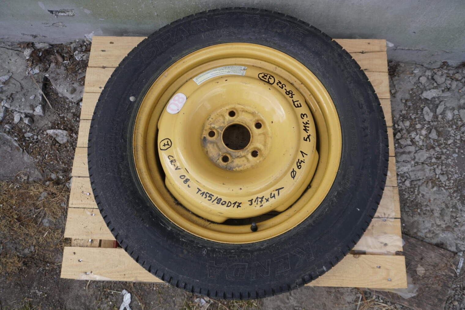 Honda Cr-V III Koło Dojazdowe 17 5x114.3 T155/90d17 Et48-52 Nr.37