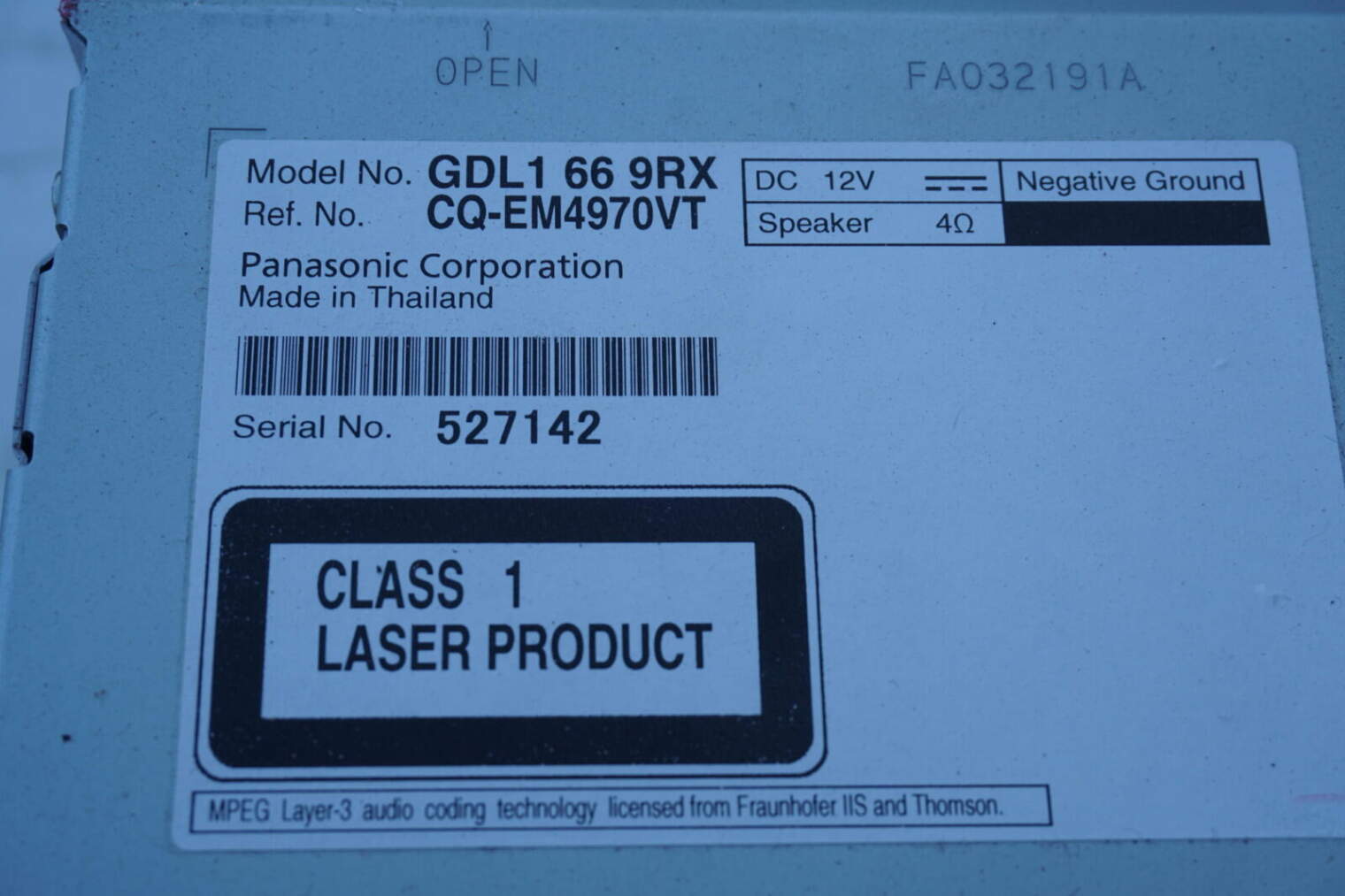 Mazda 6 Gh Radioodtwarzacz Gdl1669rx RADIO - obrazek 3