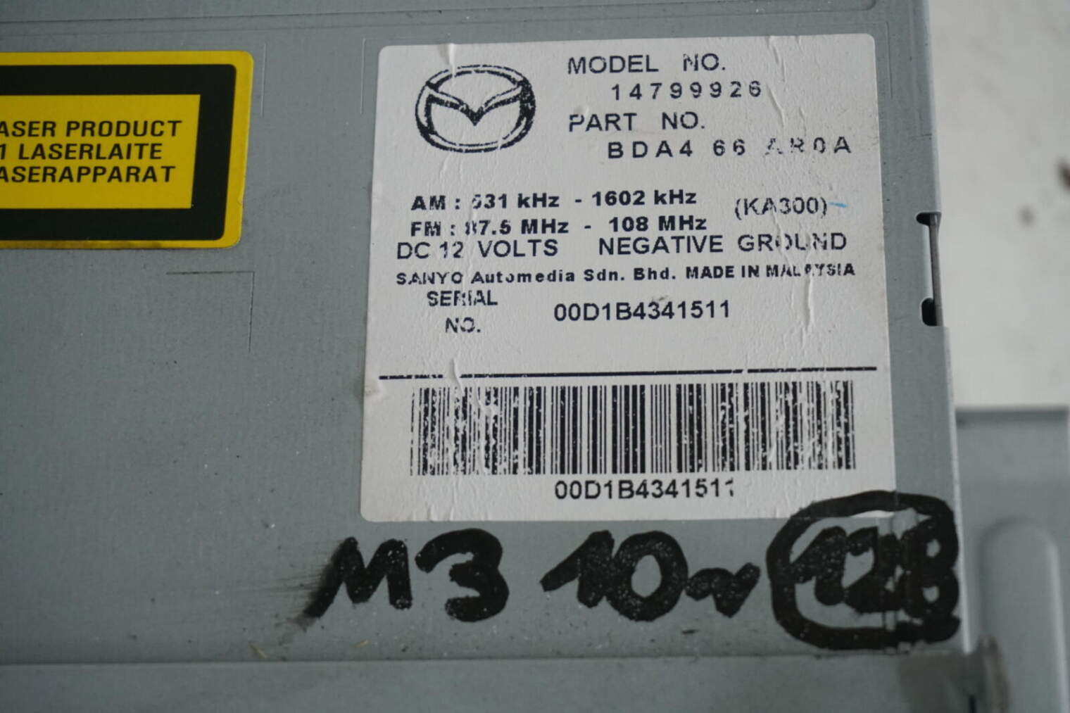 Mazda 3 Bl Radioodtwarzacz Bda466ar0a - obrazek 4