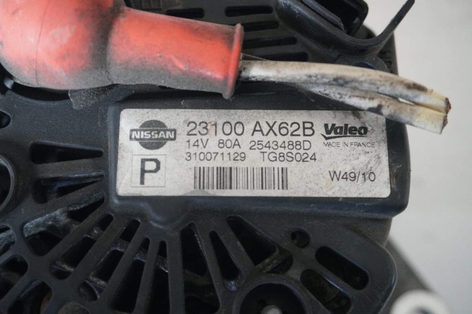 Nissan Note 2010r Lift Alternator 23100-Ax62b Tg8s024 - obrazek 3