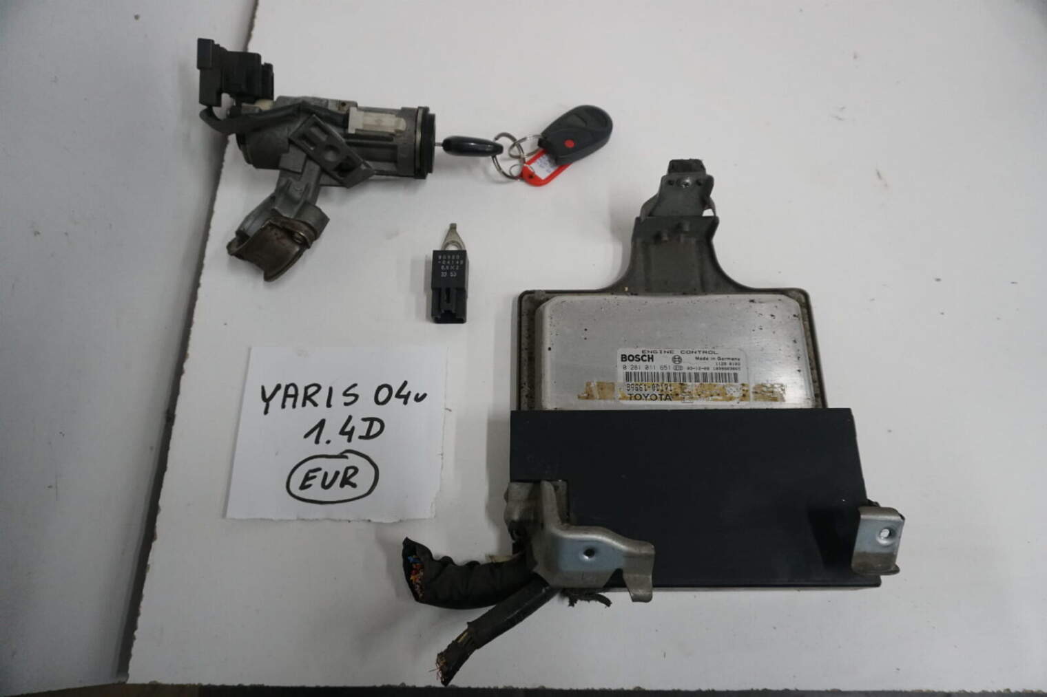 Toyota Yaris I 2004r 1.4d Zestaw Startowy Komputer Stacyjka 89661-0d171 0281011651 89783-0d010