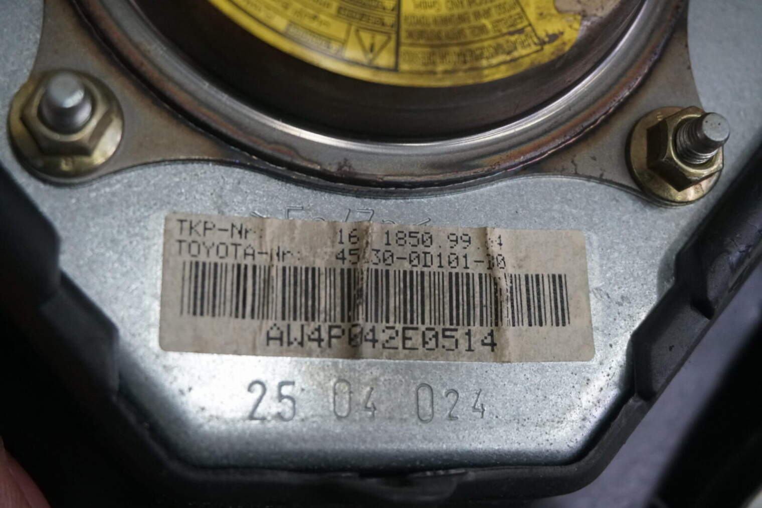 Toyota Yaris I 2004r 1.4d Zestaw Airbag Poduszka Kierowcy Pasy Sensor 89170-0d070 209996-101 - obrazek 3
