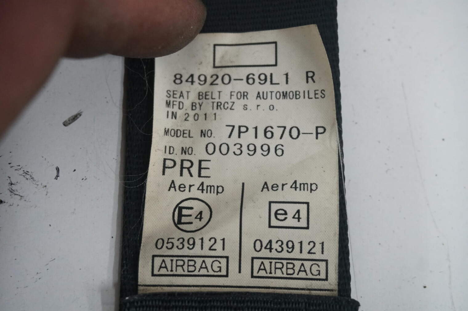 Suzuki Swift Mk7 IV Pas Bezpieczeństwa Prawy 84920-69l0 - obrazek 4