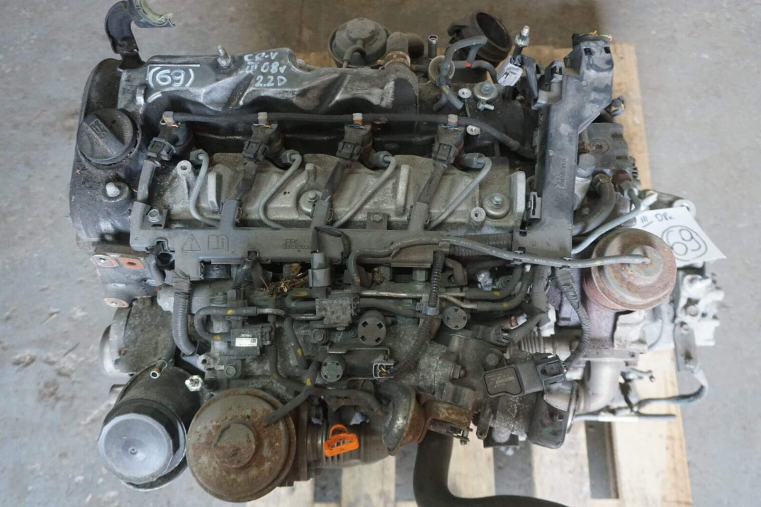 CR-V III SILNIK 2.2DIESEL N22A2 BLOK WTRYSKIWACZE GLOWICA MH0 NR.69