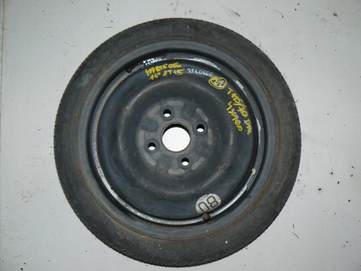 Toyota Yaris I 02r Koło Dojazdowe T115/70r14 4x100