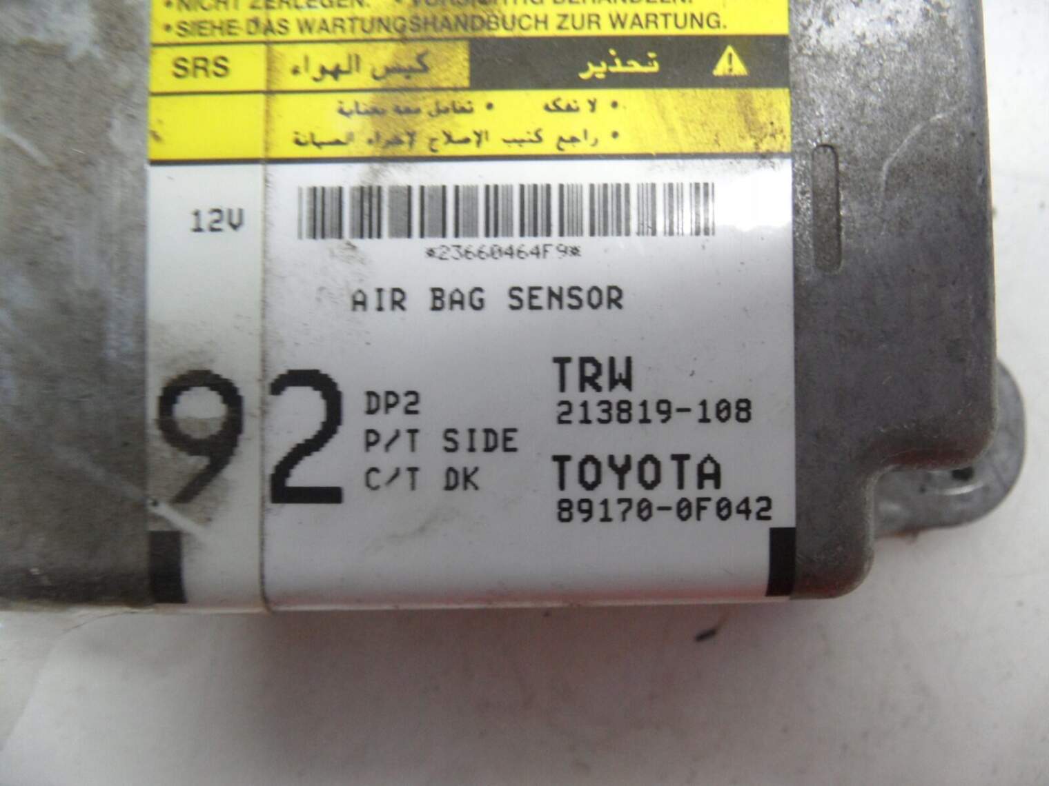 Toyota Corolla Verso Moduł Sterownik Poduszek 89170-0f042 - obrazek 2