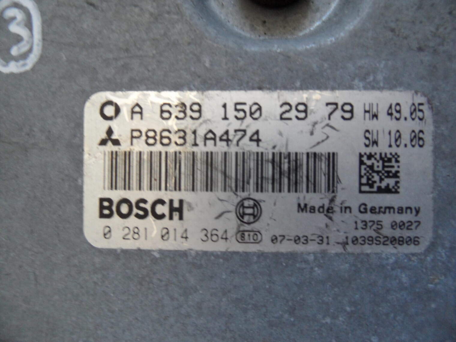 Mitsubishi Colt Cz 2007r 1.5td Komputer Silnika P8631a474 0 281 014 364 - obrazek 2