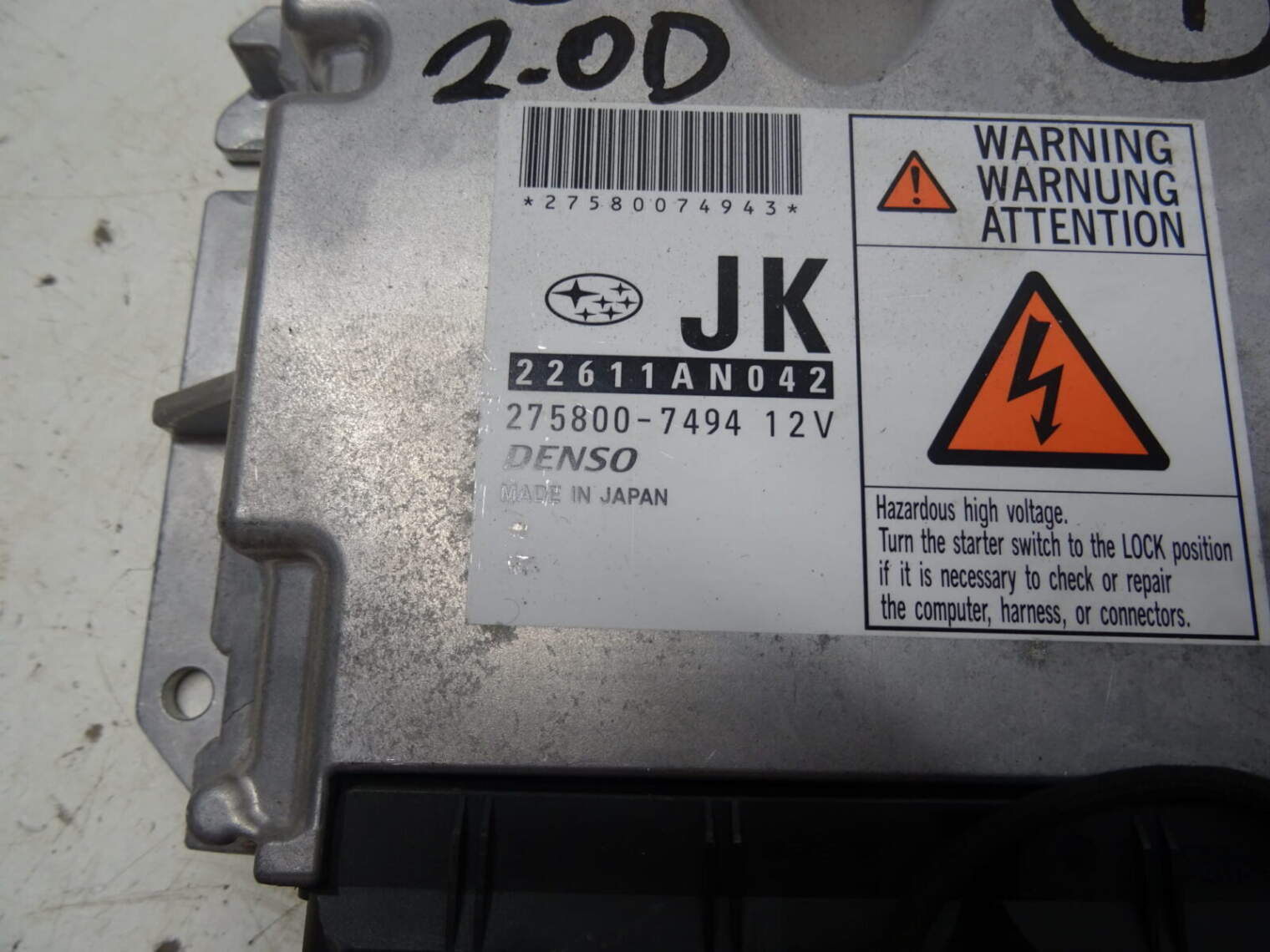 Subaru Legacy IV Sterownik Silnika 22611an042 - obrazek 2