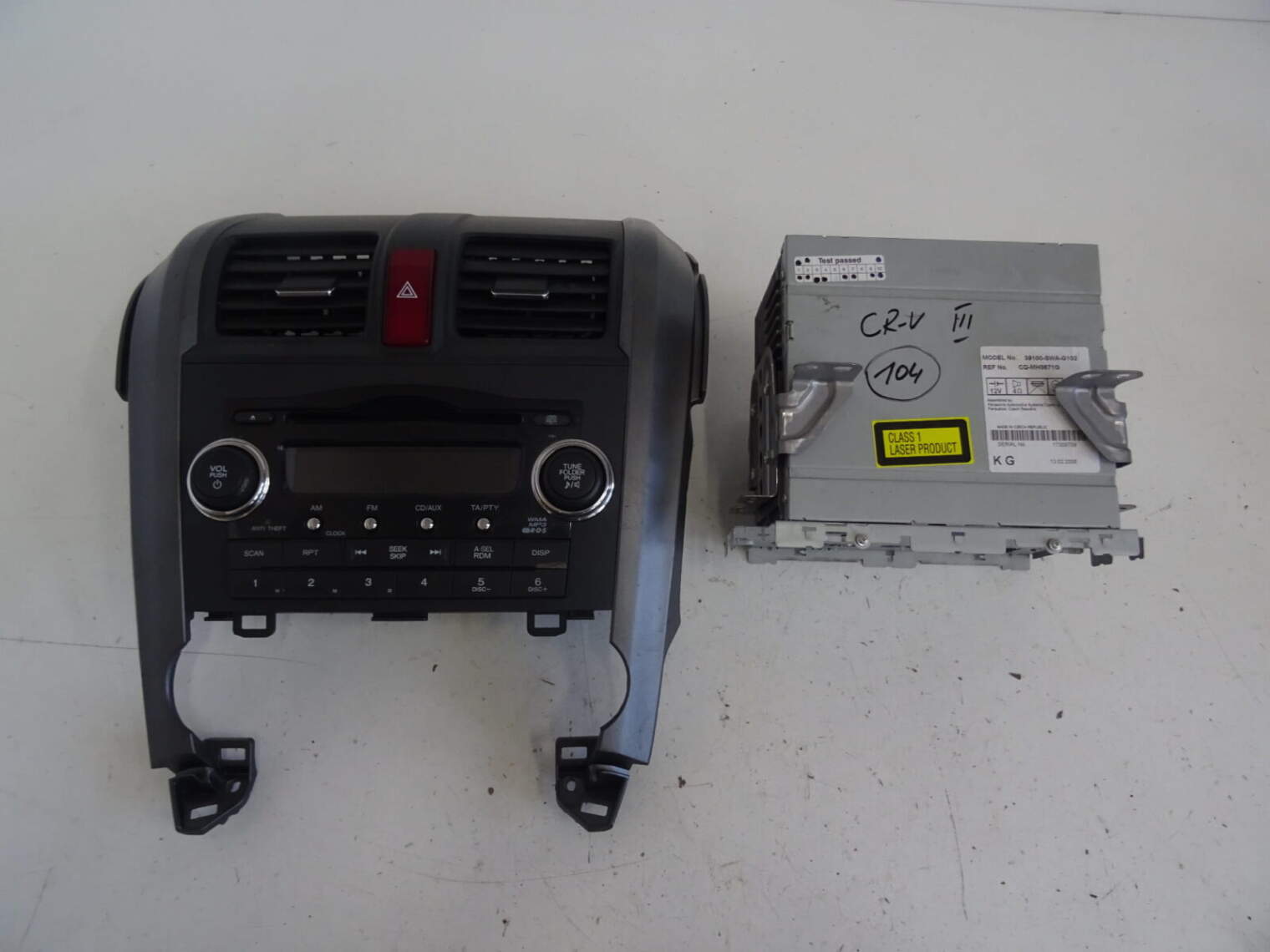 Honda Cr-V III Radioodtwarzacz 39100-Swa-G102 77610-Swa-A013