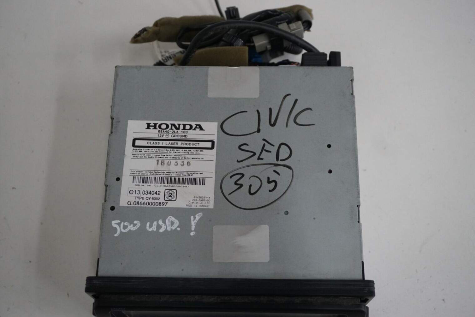 HONDA CIVIC VIII SEDAN RADIO PANEL NAWIGACJA 08A40-2L6-100 2006R nr.305/J - obrazek 2