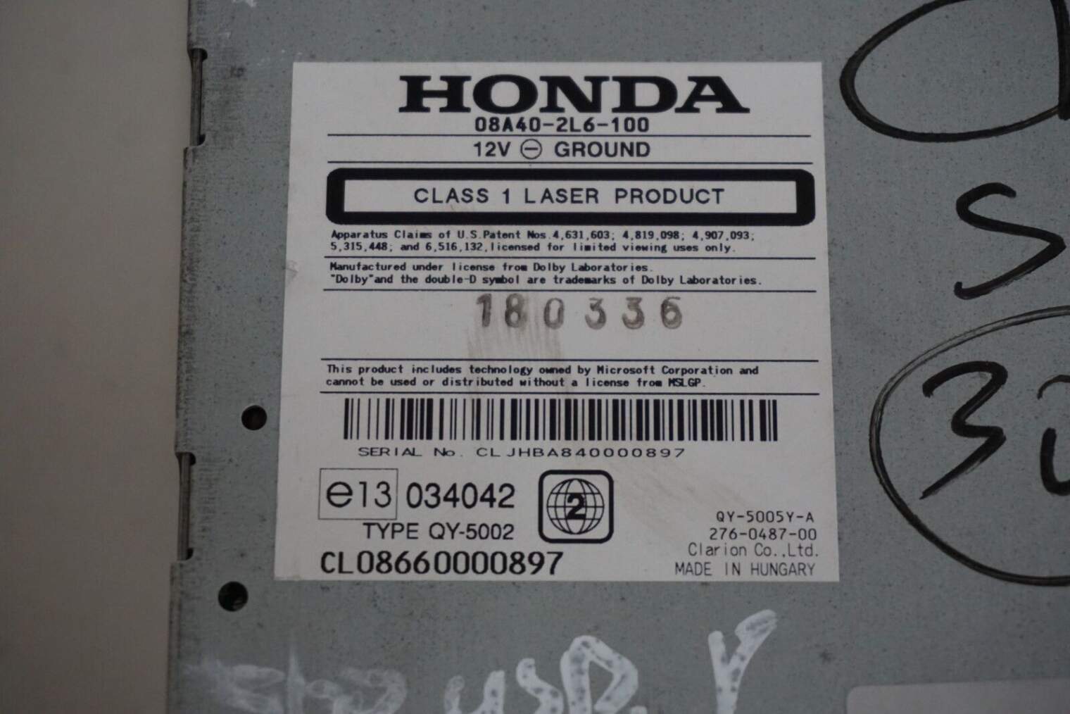 HONDA CIVIC VIII SEDAN RADIO PANEL NAWIGACJA 08A40-2L6-100 2006R nr.305/J - obrazek 6