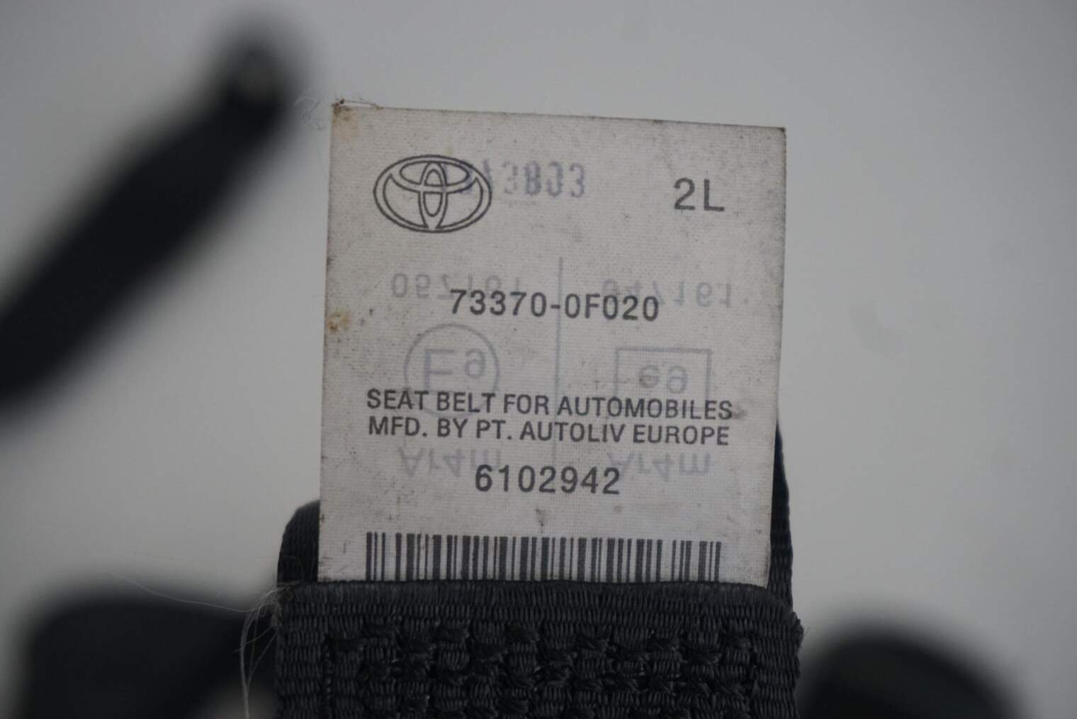 TOYOTA VERSO 2009-2013R TYLNE PASY PRAWY LEWY DRUGI RZĄD 73370-0F020 , 73360-0F020 - obrazek 5